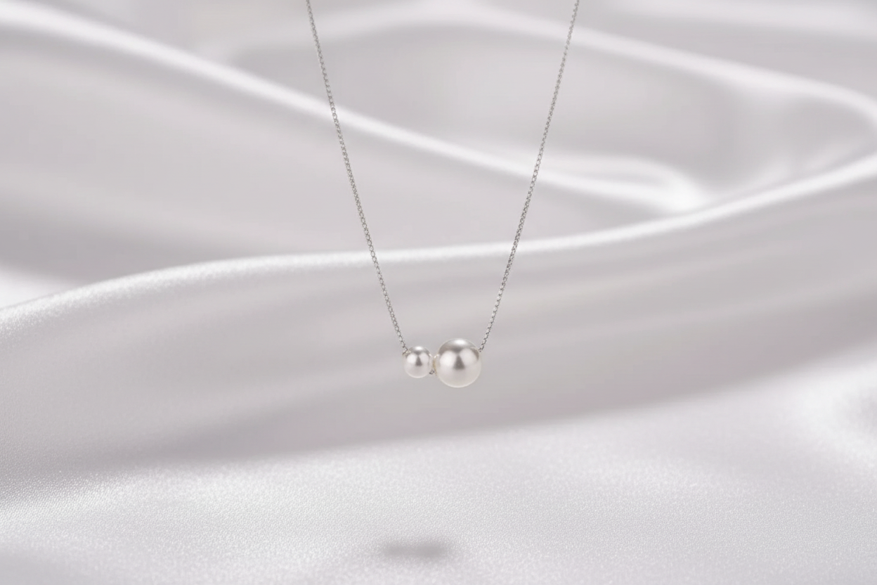 Double Pearl Necklace