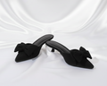 Bow-Kitten Heel Sandals