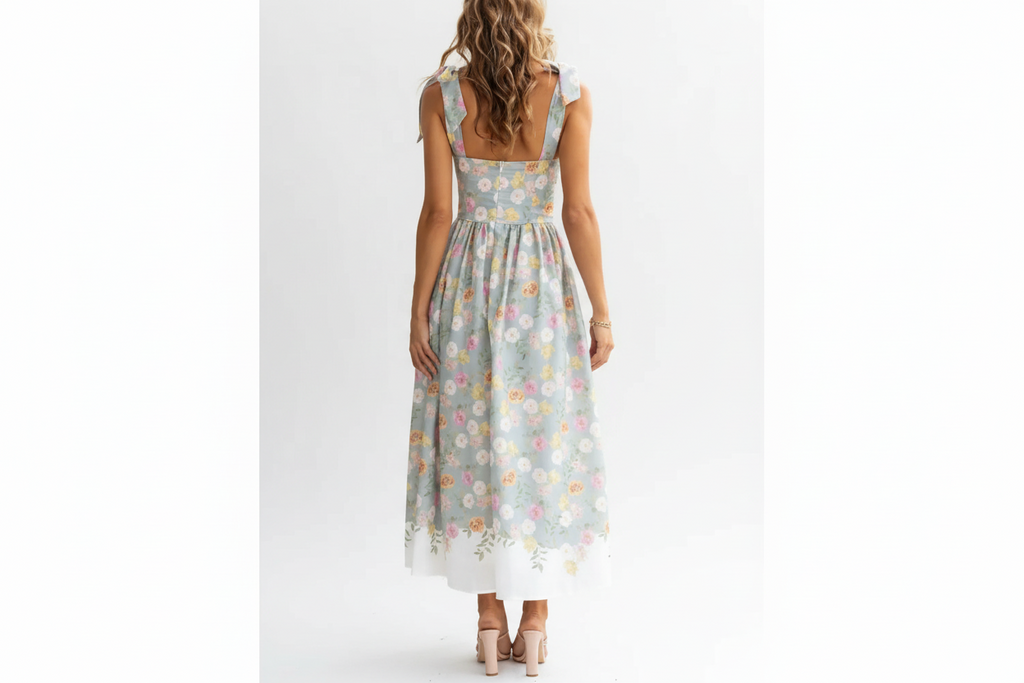 Floral Tie-Shoulder Dress