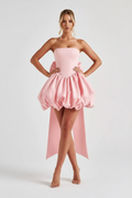 Bowknot Bubble Mini Dress