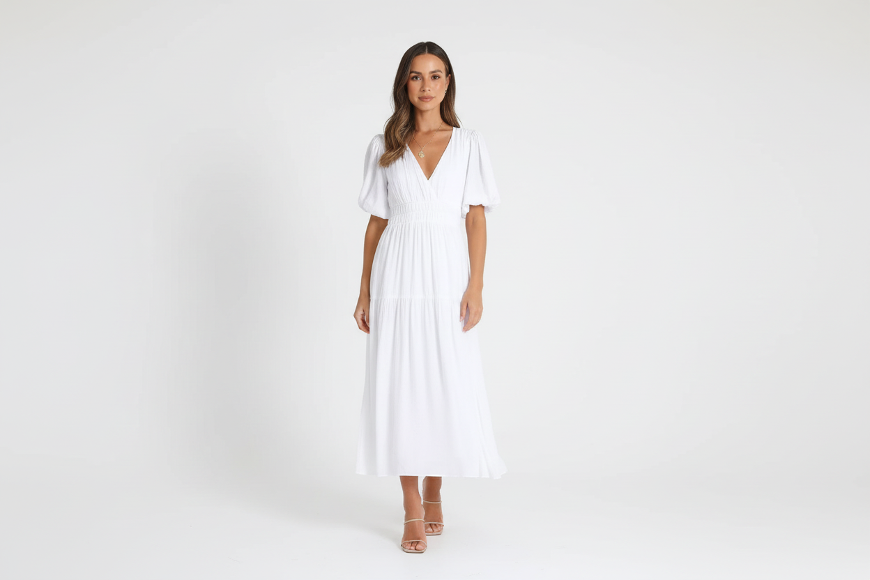 Puff Sleeve Spring Dress