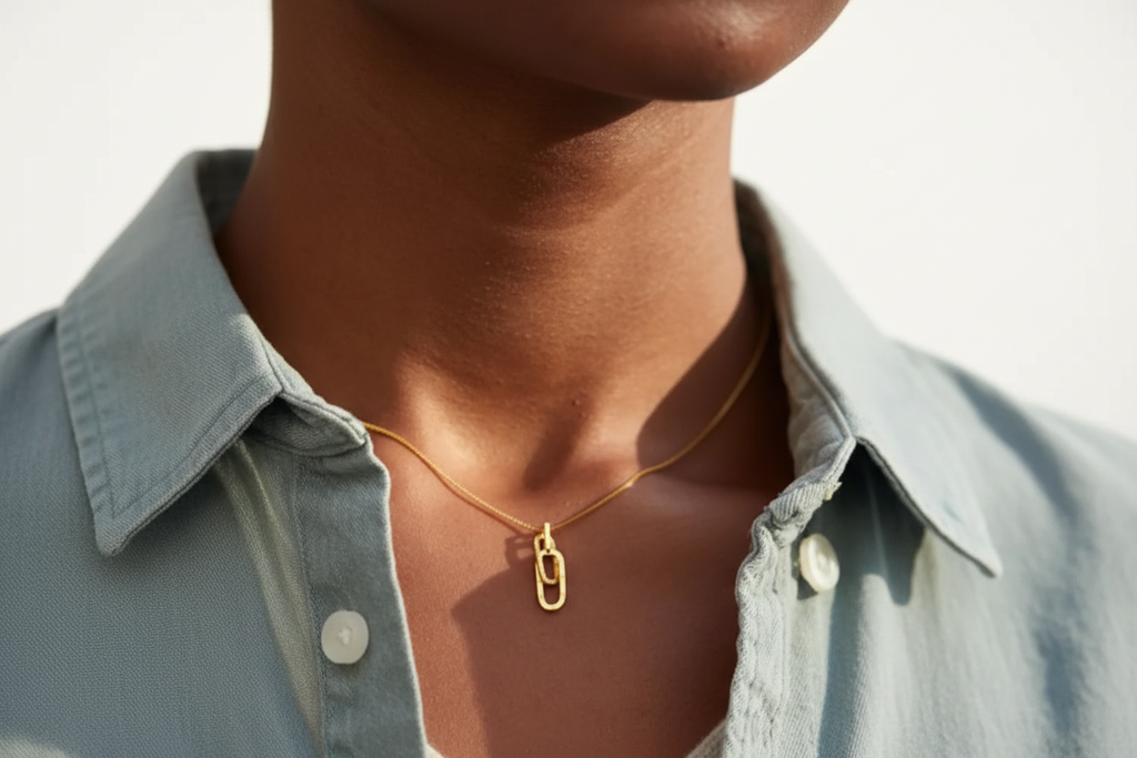 Paperclip Pendant Necklace