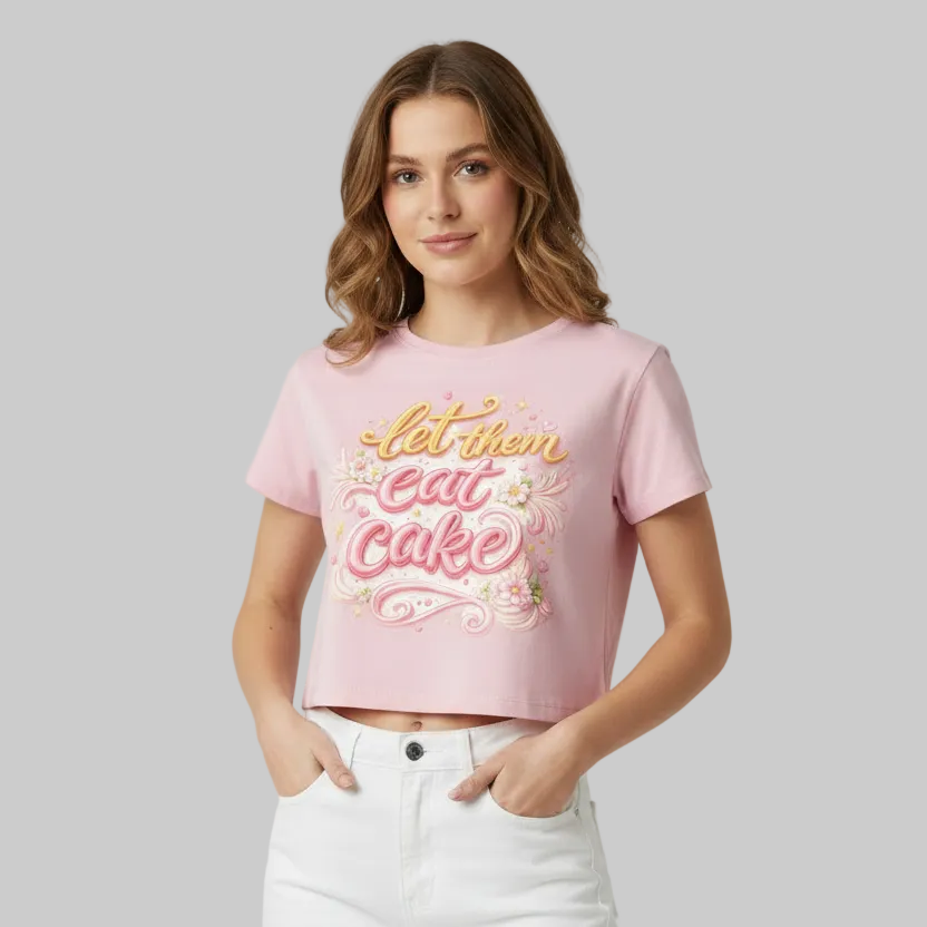 let them eat cake crop top