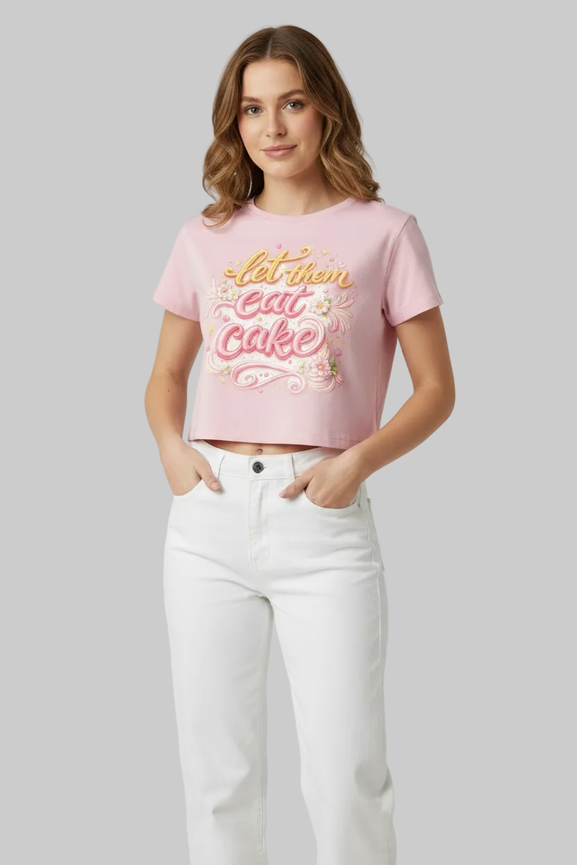 let them eat cake crop top