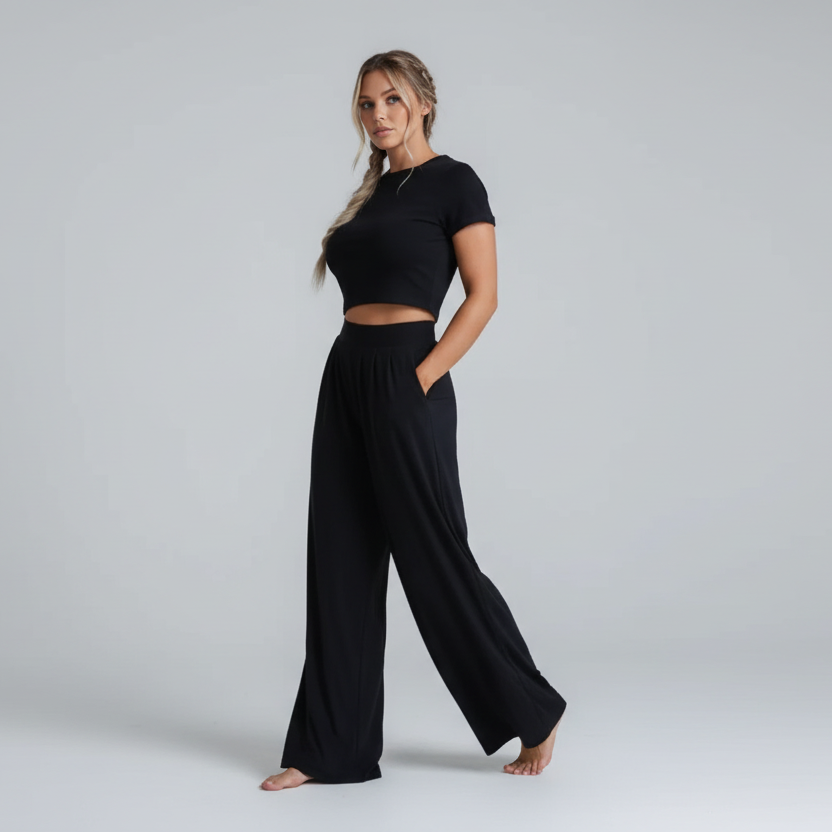 Short Sleeve Top & Pocket Pants Set
